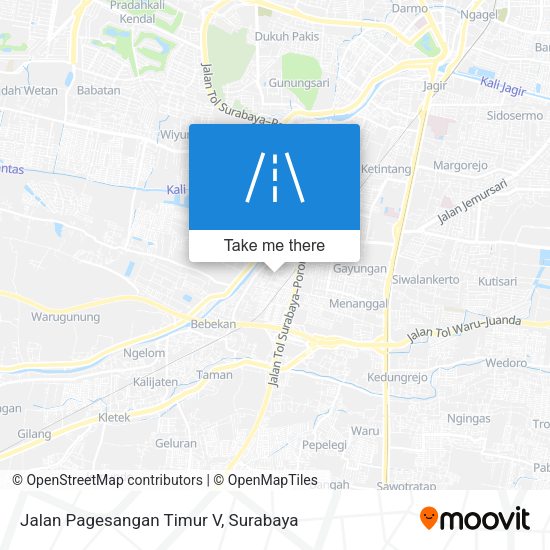 Jalan Pagesangan Timur V map