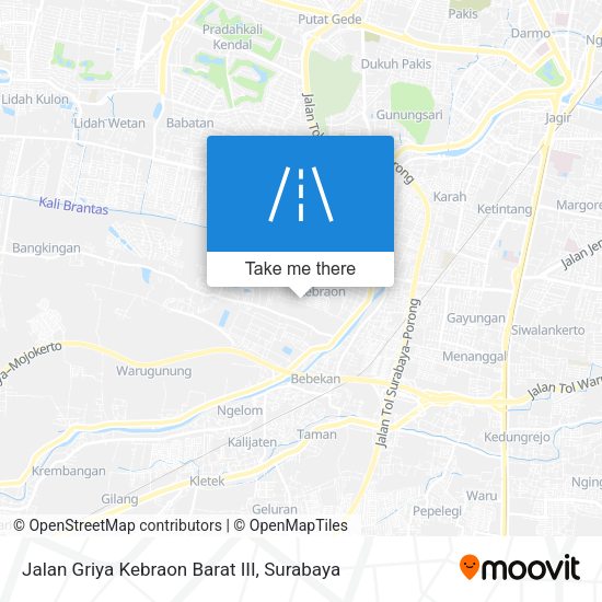 Jalan Griya Kebraon Barat III map