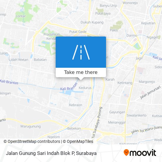 Jalan Gunung Sari Indah Blok P map