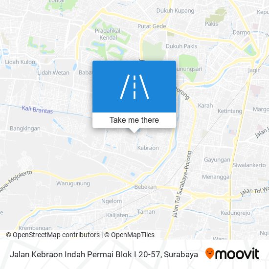 Jalan Kebraon Indah Permai Blok I 20-57 map