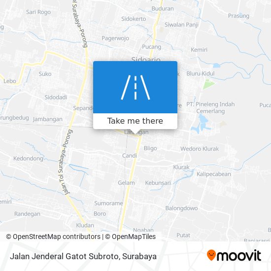 Jalan Jenderal Gatot Subroto map
