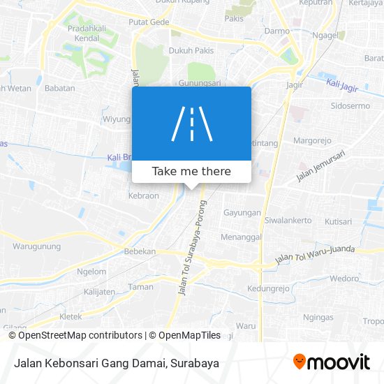 Jalan Kebonsari Gang Damai map