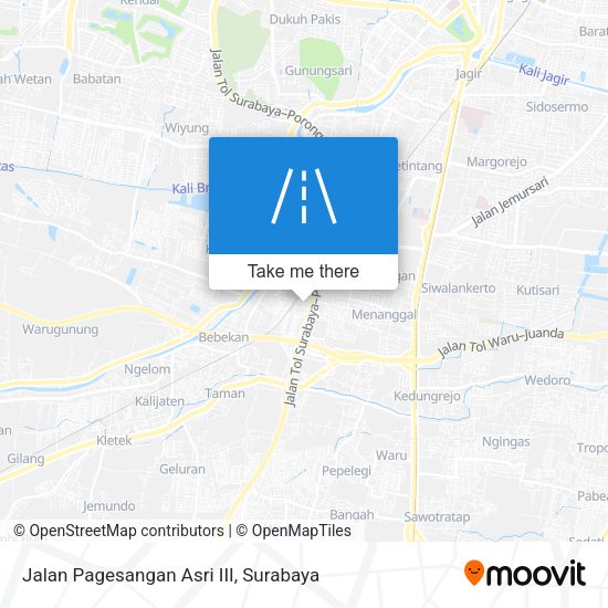 Jalan Pagesangan Asri III map
