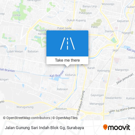 Jalan Gunung Sari Indah Blok Gg map