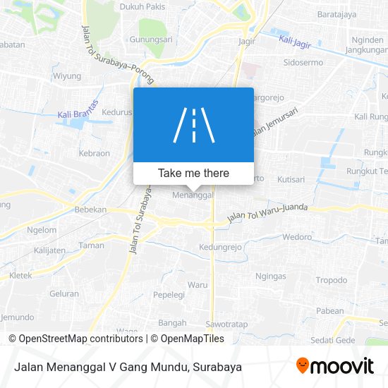 Jalan Menanggal V Gang Mundu map