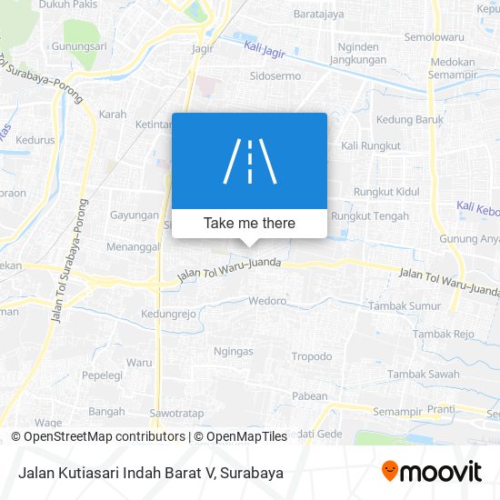 Jalan Kutiasari Indah Barat V map