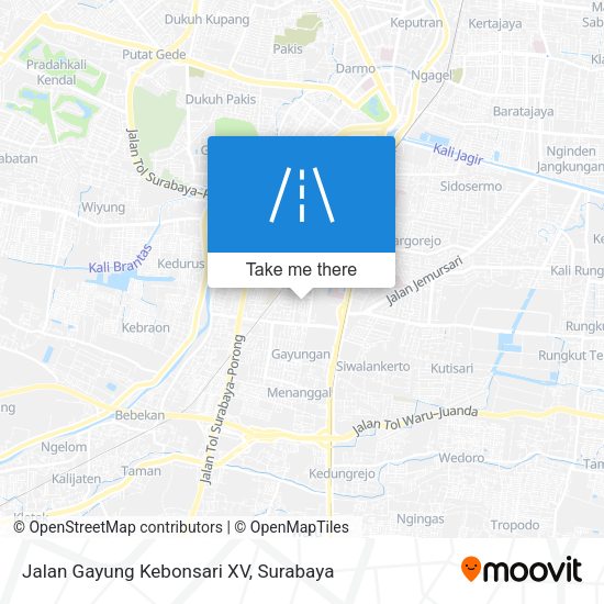 Jalan Gayung Kebonsari XV map