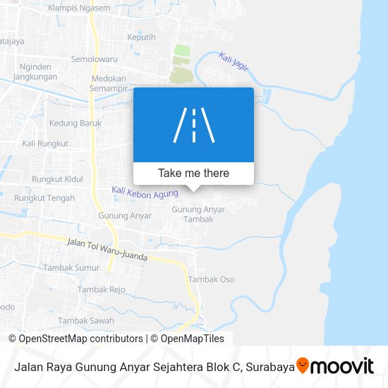 Jalan Raya Gunung Anyar Sejahtera Blok C map