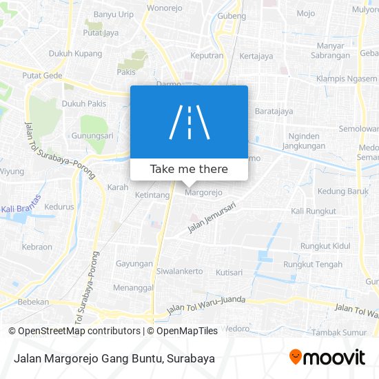 Jalan Margorejo Gang Buntu map