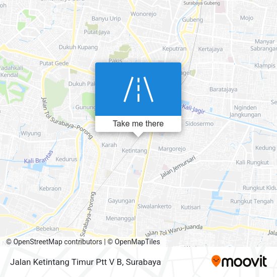 Jalan Ketintang Timur Ptt V B map