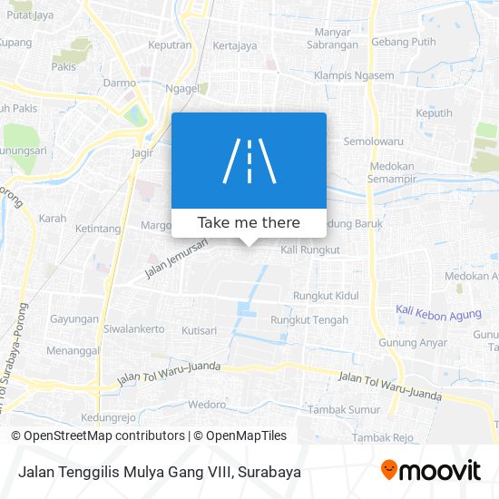 Jalan Tenggilis Mulya Gang VIII map