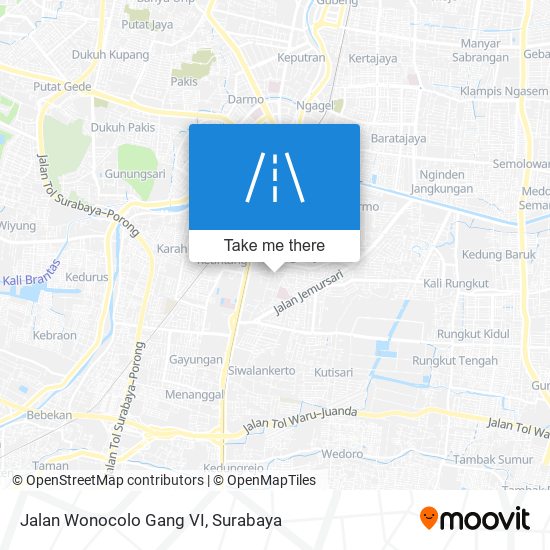 Jalan Wonocolo Gang VI map