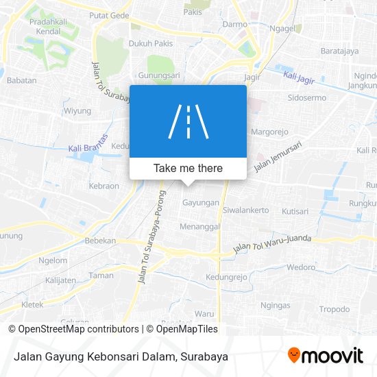 Jalan Gayung Kebonsari Dalam map