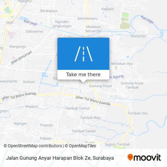 Jalan Gunung Anyar Harapan Blok Ze map