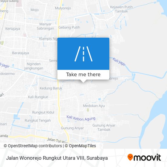 Jalan Wonorejo Rungkut Utara VIII map