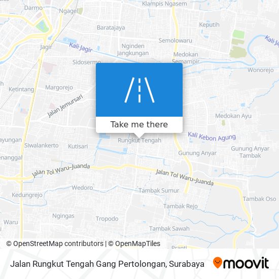 Jalan Rungkut Tengah Gang Pertolongan map