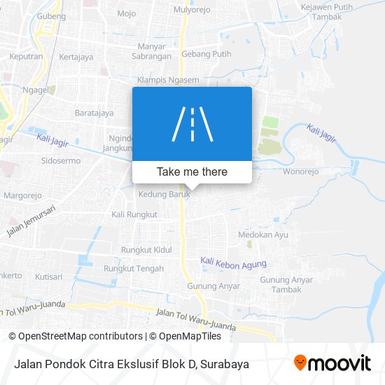 Jalan Pondok Citra Ekslusif Blok D map