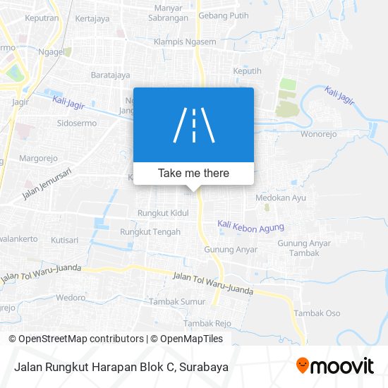 Jalan Rungkut Harapan Blok C map