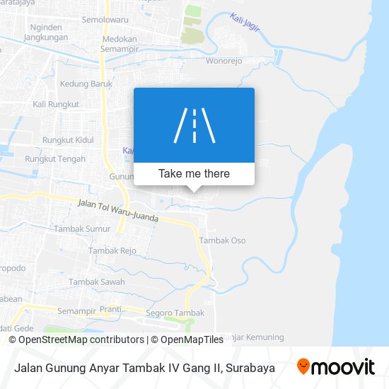 Jalan Gunung Anyar Tambak IV Gang II map