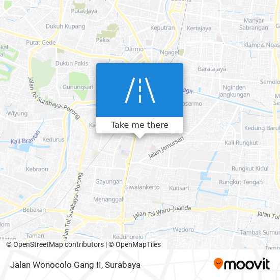 Jalan Wonocolo Gang II map