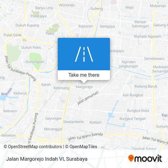 Jalan Margorejo Indah VI map