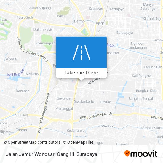 Jalan Jemur Wonosari Gang III map