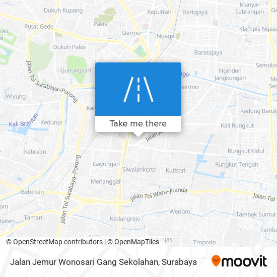 Jalan Jemur Wonosari Gang Sekolahan map