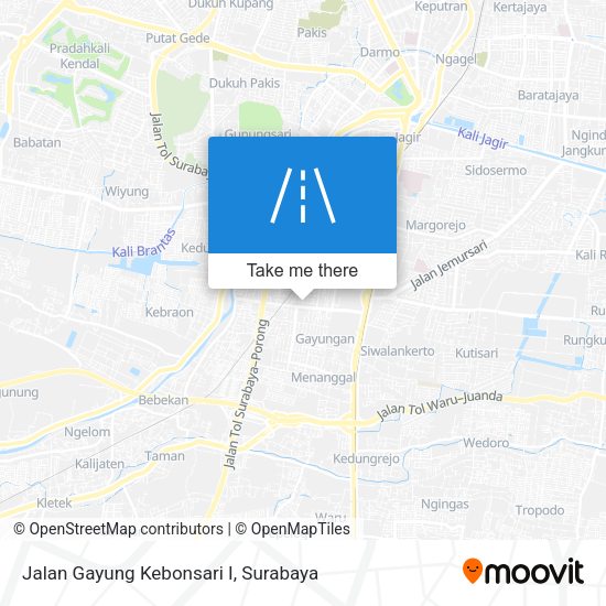Jalan Gayung Kebonsari I map