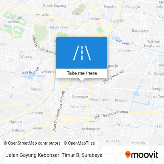 Jalan Gayung Kebonsari Timur B map