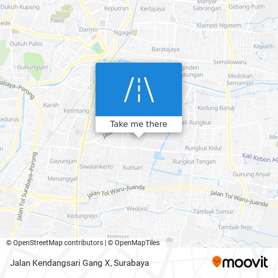 Jalan Kendangsari Gang X map