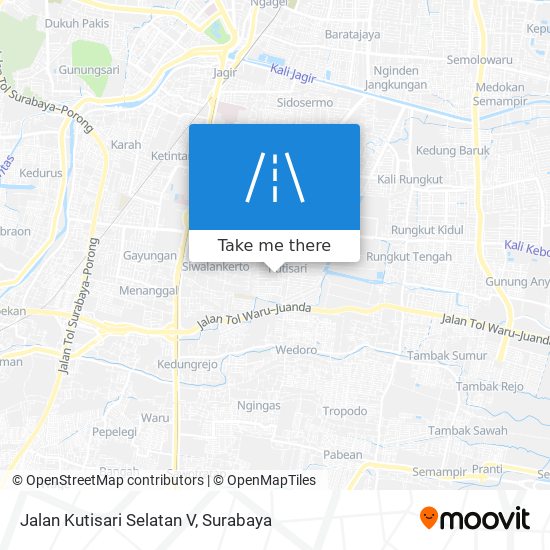 Jalan Kutisari Selatan V map