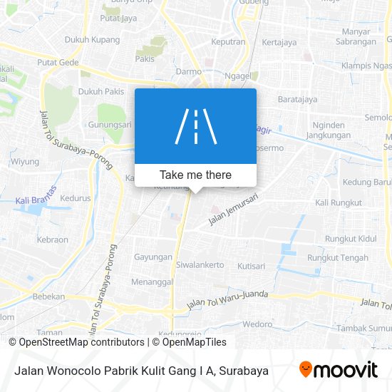 Jalan Wonocolo Pabrik Kulit Gang I A map