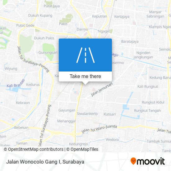 Jalan Wonocolo Gang I map