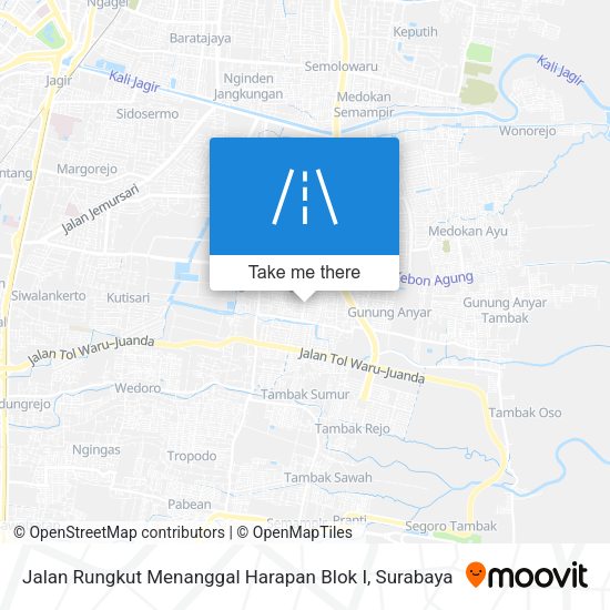 Jalan Rungkut Menanggal Harapan Blok I map