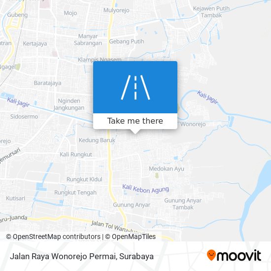 Jalan Raya Wonorejo Permai map