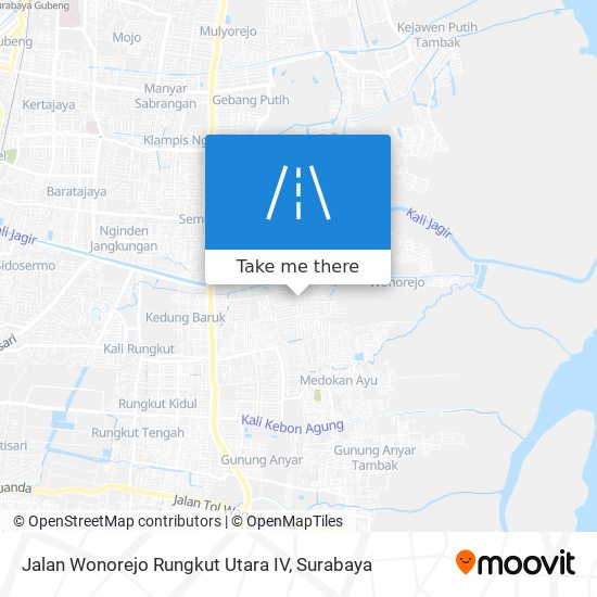 Jalan Wonorejo Rungkut Utara IV map