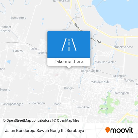 Jalan Bandarejo Sawah Gang III map