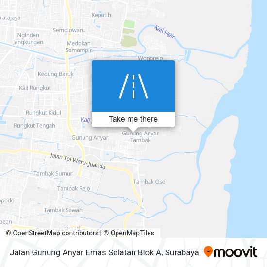 Jalan Gunung Anyar Emas Selatan Blok A map