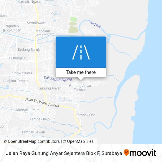 Jalan Raya Gunung Anyar Sejahtera Blok F map