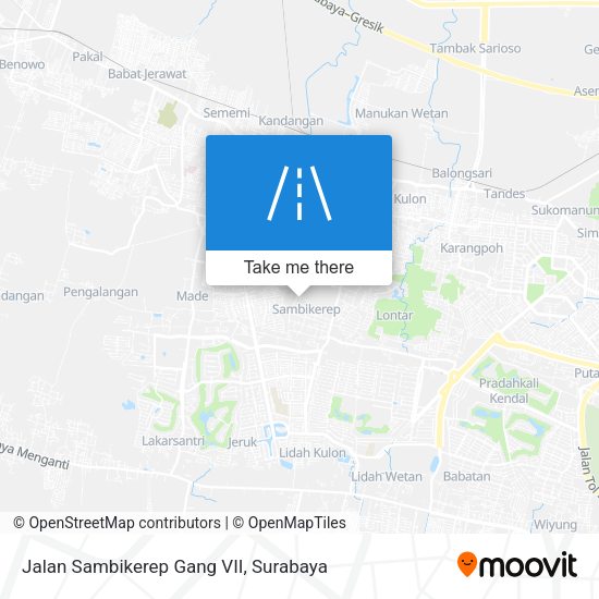 Jalan Sambikerep Gang VII map