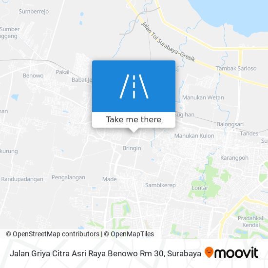 Jalan Griya Citra Asri Raya Benowo Rm 30 map
