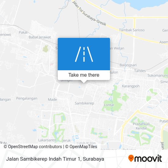 Jalan Sambikerep Indah Timur 1 map