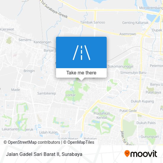 Jalan Gadel Sari Barat II map
