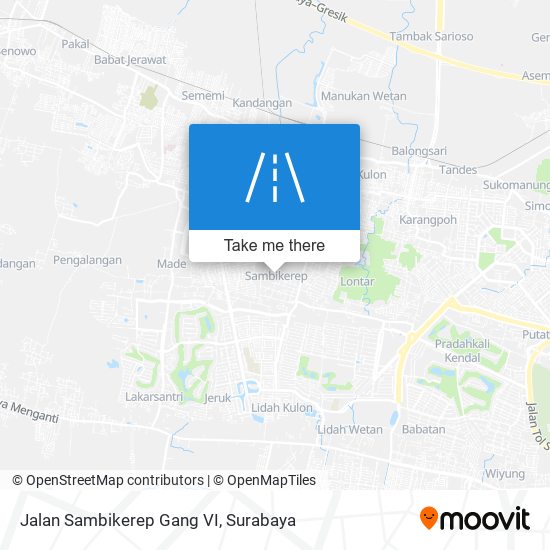 Jalan Sambikerep Gang VI map