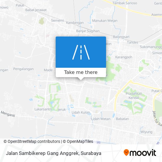 Jalan Sambikerep Gang Anggrek map