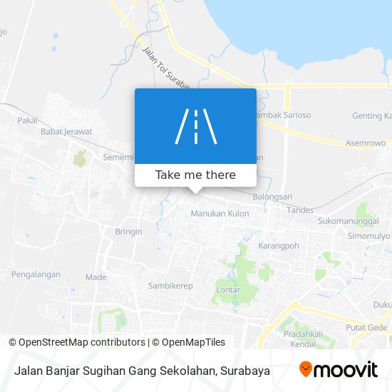 Jalan Banjar Sugihan Gang Sekolahan map