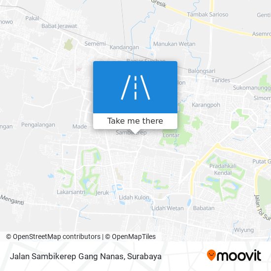Jalan Sambikerep Gang Nanas map