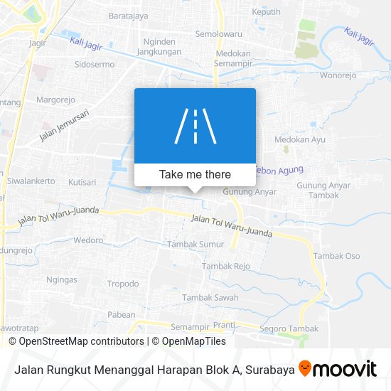 Jalan Rungkut Menanggal Harapan Blok A map