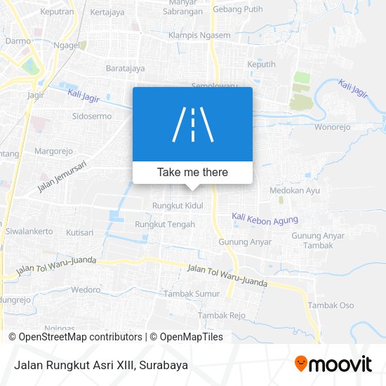 Jalan Rungkut Asri XIII map