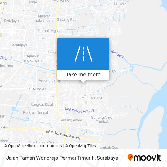 Jalan Taman Wonorejo Permai Timur II map